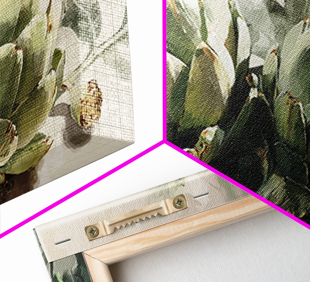 Artichoke Closeup in Painterly Green Tones Framed Canvas Print, Kitchen Art, Kitchen Wall Art, Kitchen Decor, Fine Art, Kitchen, KIT-2x1-88