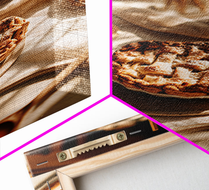 Apple Pie Cooling Framed Canvas Print, Kitchen Art, Room Decor, Kitchen Decor, Fine Art, Kitchen, Digital Art, KIT-2x3-64