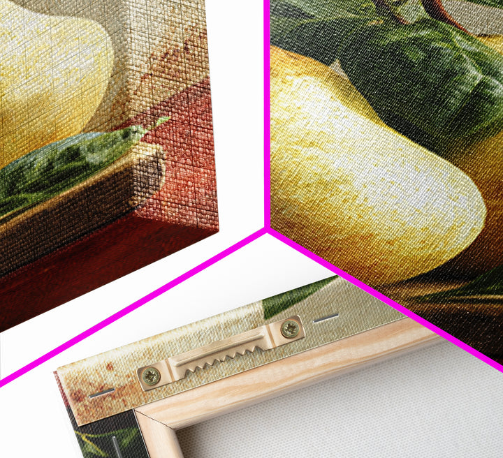 Farmhouse Pears on a Wooden Board Canvas Print, Kitchen Art, Digital Wall Art, Kitchen Decor, Fine Art, Kitchen, Kitchen Prints, KIT-2x3-65