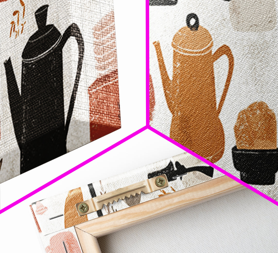 Kitchen Utensil Silhouettes Canvas Print, Kitchen Art, Art Deco, Kitchen Decor, Fine Art, Kitchen, Poster Art, Trendy Wall Art, KIT-3x1-13