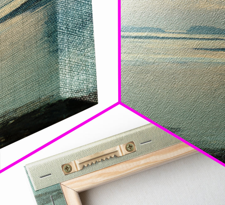 Fjord Landscape with Icy Blue Water Canvas Print, Landscape Art, Digital Print, Living Room Decor, Fine Art, Horizon, LAN-1x1-15
