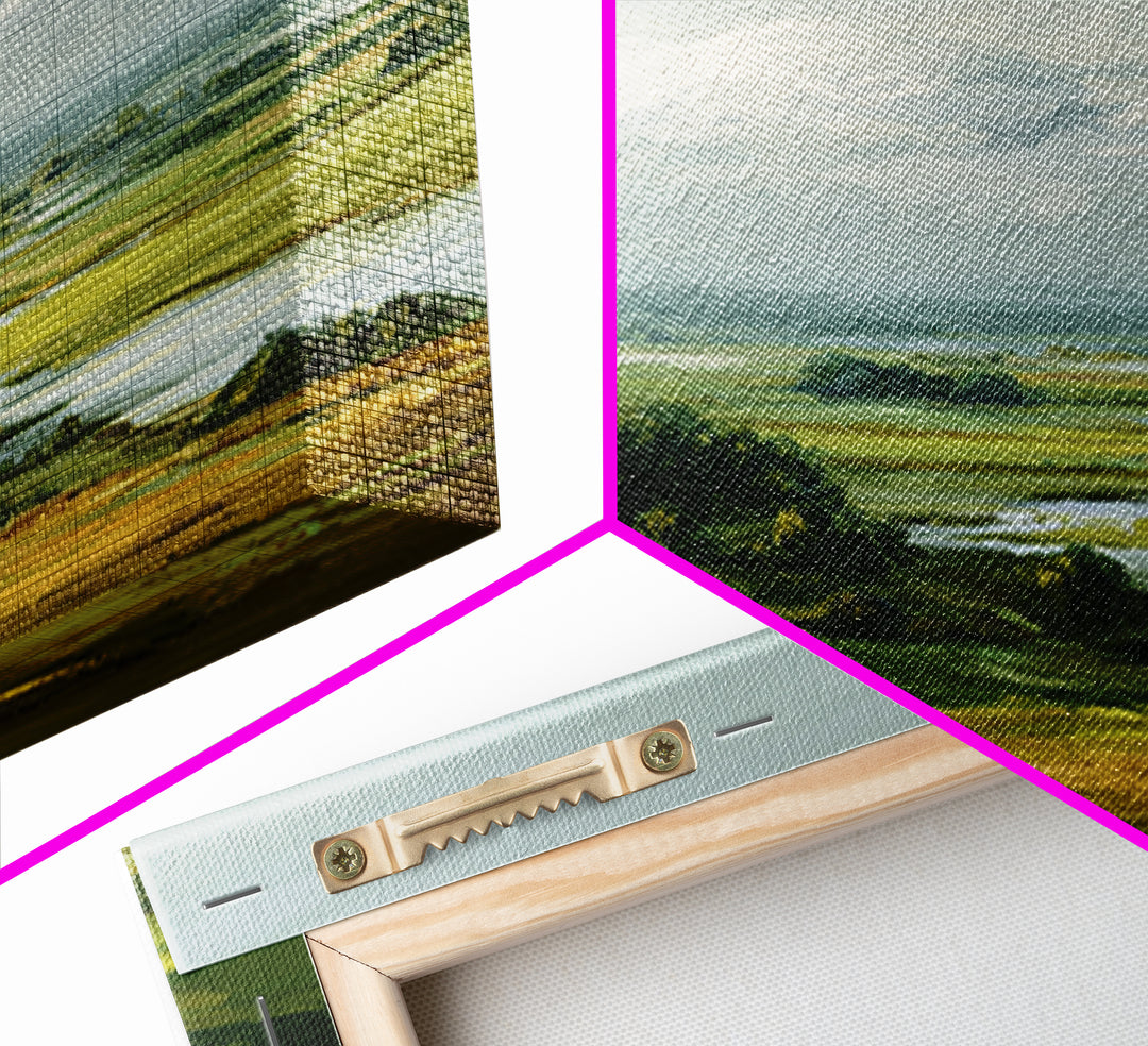 Rolling Green Hills Canvas Print, Landscape Art, Floral Wall Art, Living Room Decor, Fine Art, Horizon, Minimalist Decor, LAN-1x1-54