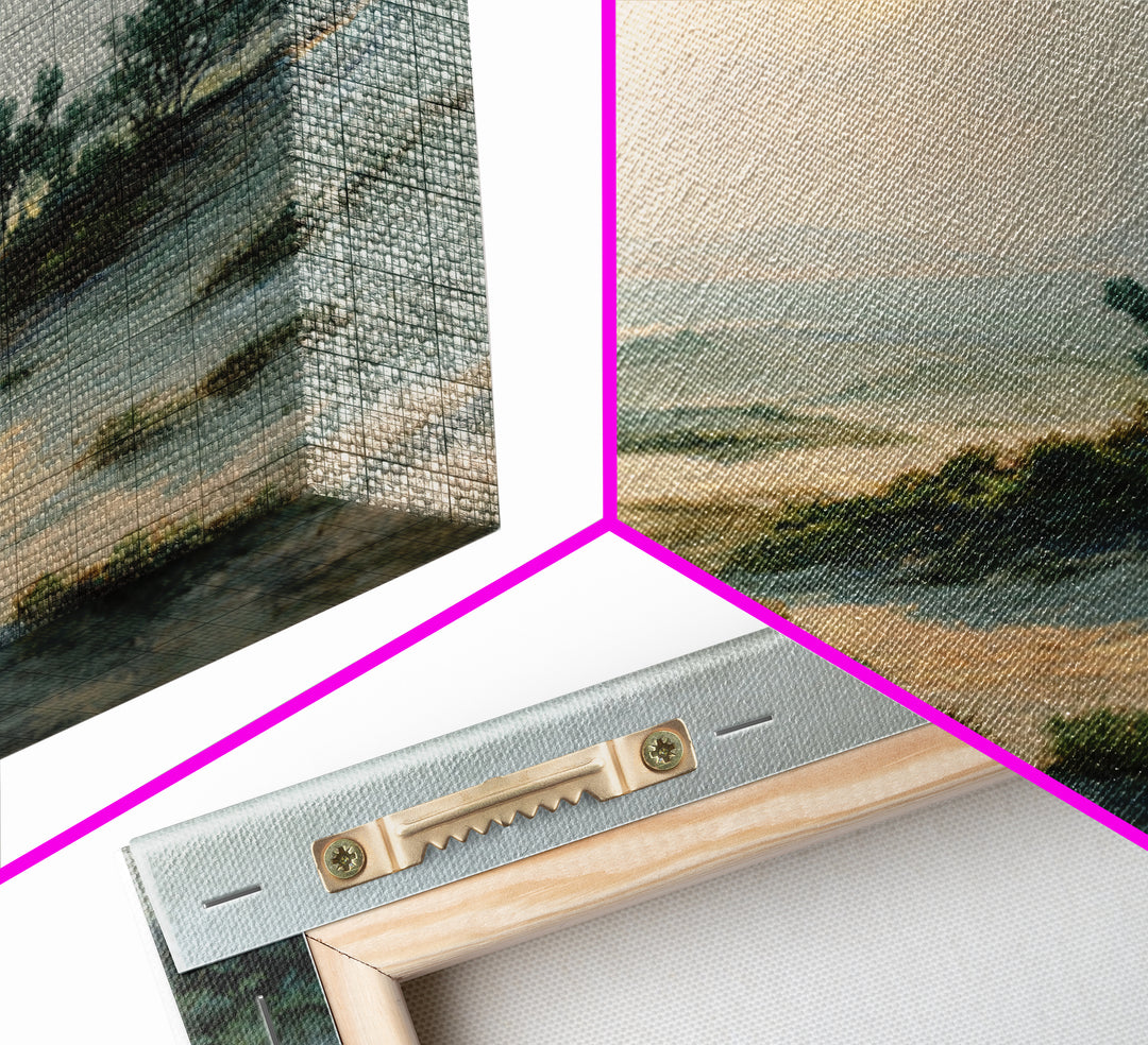 Desert Dunes under Pale Moon Canvas Print, Landscape Art, Gallery Decor, Living Room Decor, Fine Art, Horizon, Wall Art, LAN-1x1-59