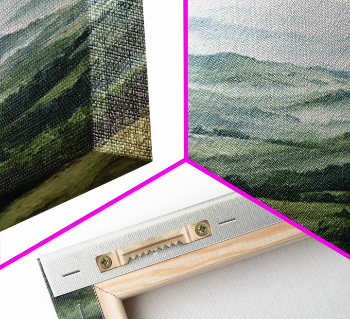 Rolling Green Hills Framed Canvas Print, Landscape Art, Wall Art Print, Living Room Decor, Fine Art, Horizon, Boho Decor, LAN-1x1-6