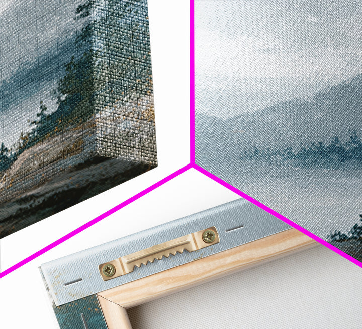 Rocky Scottish Highland Canvas Print, Landscape Art, Contemporary Art, Living Room Decor, Fine Art, Horizon, Original Art, LAN-1x1-89