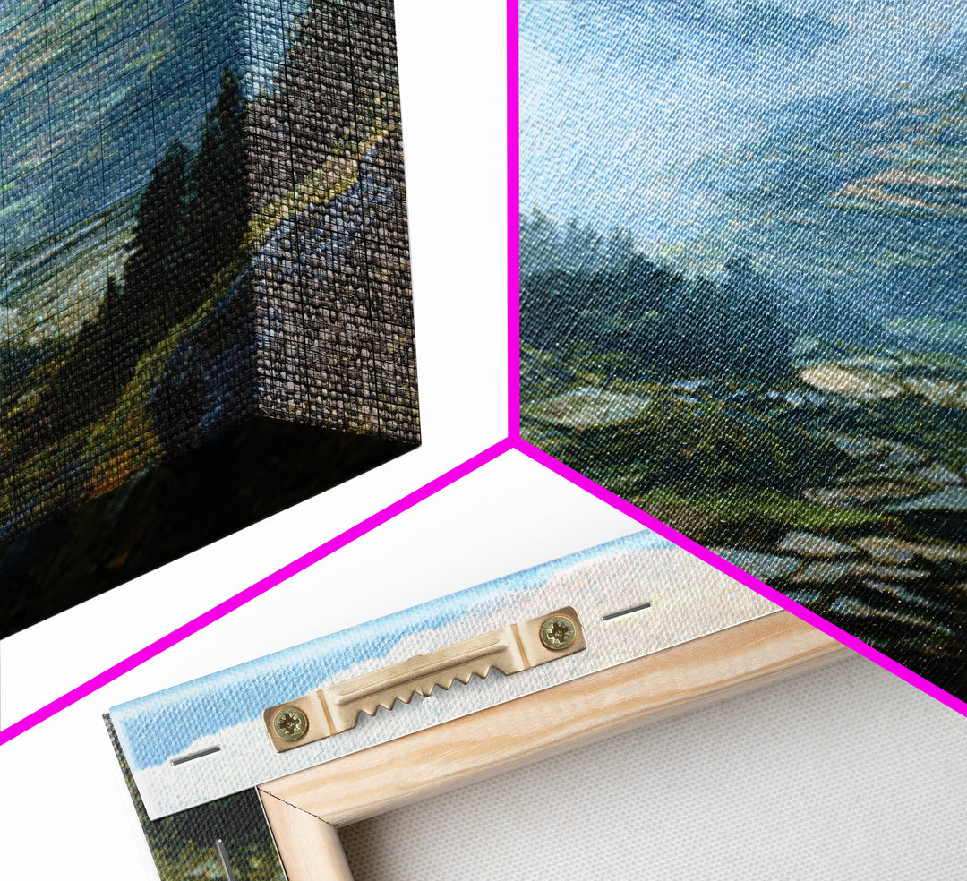 Rice Terraces Glowing Canvas Print, Landscape Art, Neutral Decor, Living Room Decor, Oil Painting, Horizon, Home Decor, LAN-1x1-90