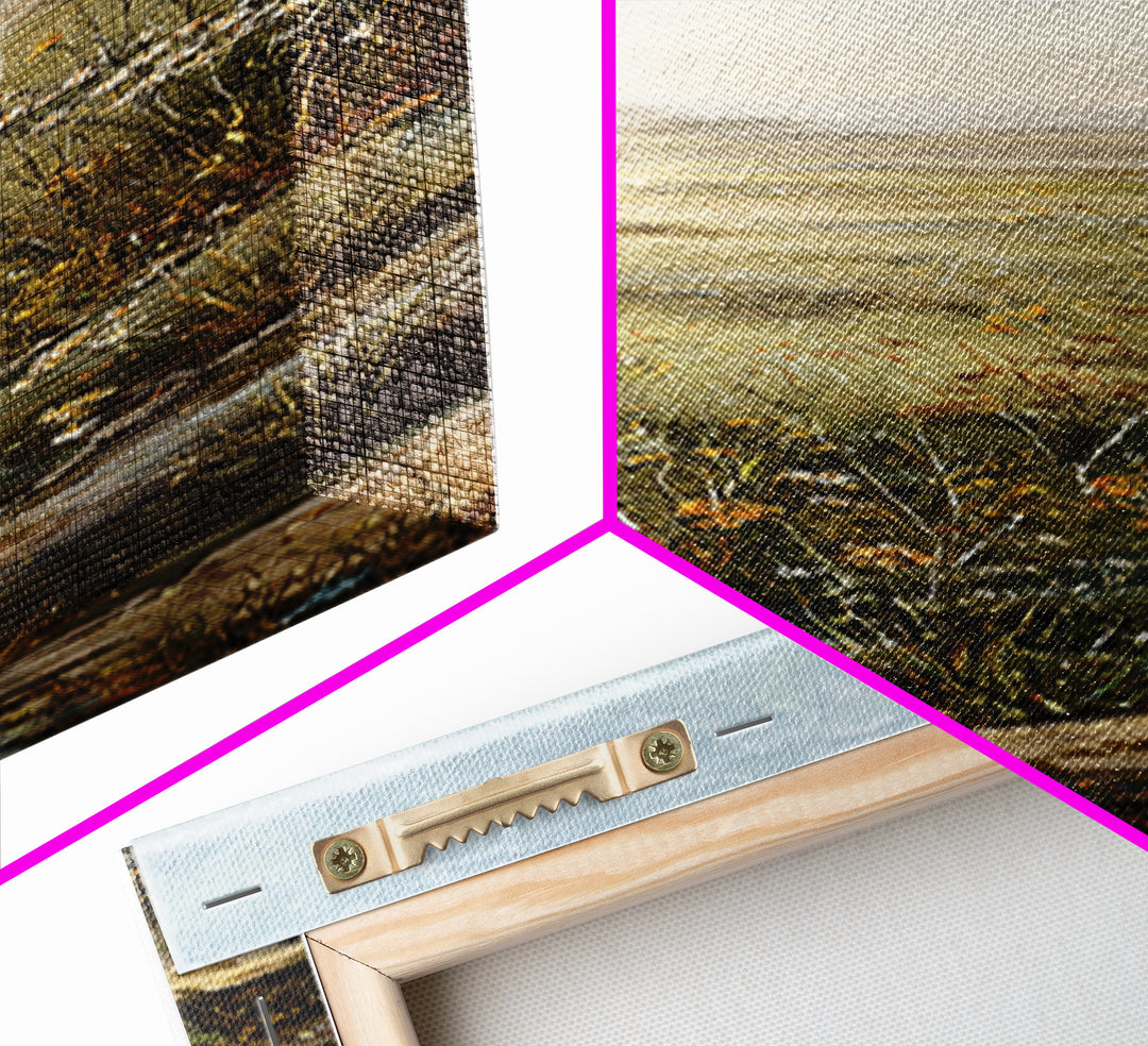 Sunlit Meadow with Wildflowers Canvas Print, Landscape Art, Modern Art, Living Room Decor, Fine Art, Horizon, Contemporary Art, LAN-1x3-1