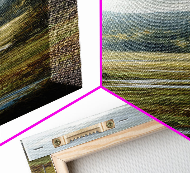 Waterfall Hidden in Dense Forest Canvas Print, Landscape Art, Original Painting, Living Room Decor, Fine Art, Horizon, LAN-1x3-48
