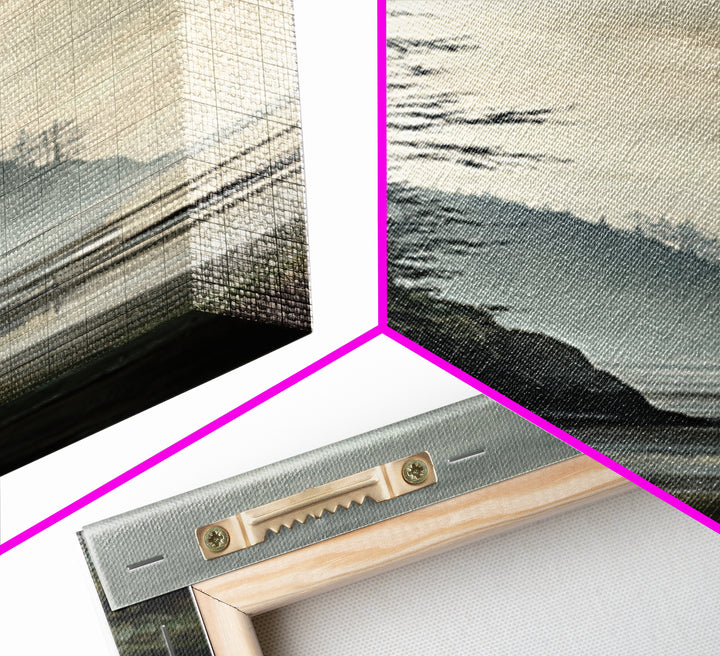 Volcanic Black Beach Framed Canvas Print, Landscape Art, Fine Art Print, Living Room Decor, Fine Art, Horizon, Digital Prints, LAN-1x3-50