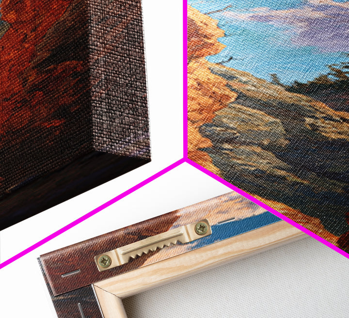 Red Canyon Walls Canvas Print, Landscape Art, Art Prints, Living Room Decor, Horizon, Abstract Wall Art, Boho Wall Art, LAN-1x3-65