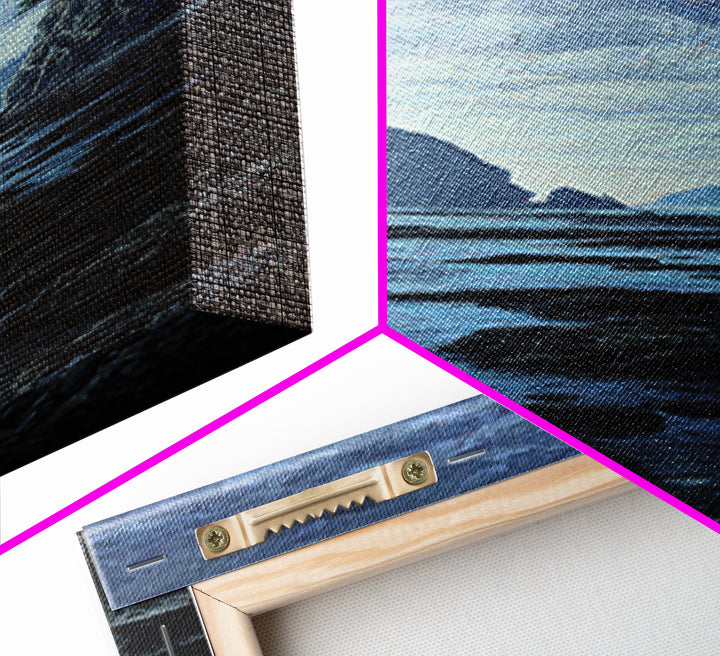 Volcanic Black Beach Framed Canvas Print, Landscape Art, Fine Art Print, Living Room Decor, Fine Art, Horizon, Digital Prints, LAN-1x3-74