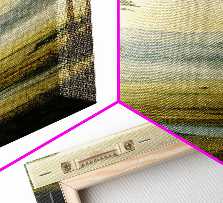 Misty Cypress Swamp Canvas Print, Landscape Art, Boho Decor, Living Room Decor, Fine Art, Horizon, Art Prints, Digital Art, LAN-1x3-82