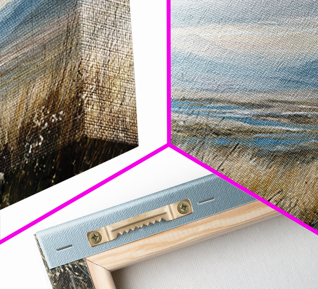 Rocky Scottish Highland Framed Canvas Print, Landscape Art, Art Prints, Living Room Decor, Fine Art, Horizon, Abstract Wall Art, LAN-2x1-13