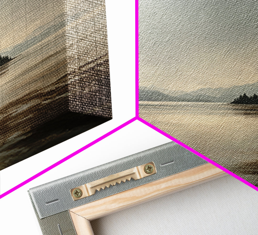 Volcanic Black Beach Framed Canvas Print, Landscape Art, Contemporary Art, Living Room Decor, Fine Art, Horizon, Original Art, LAN-2x1-34