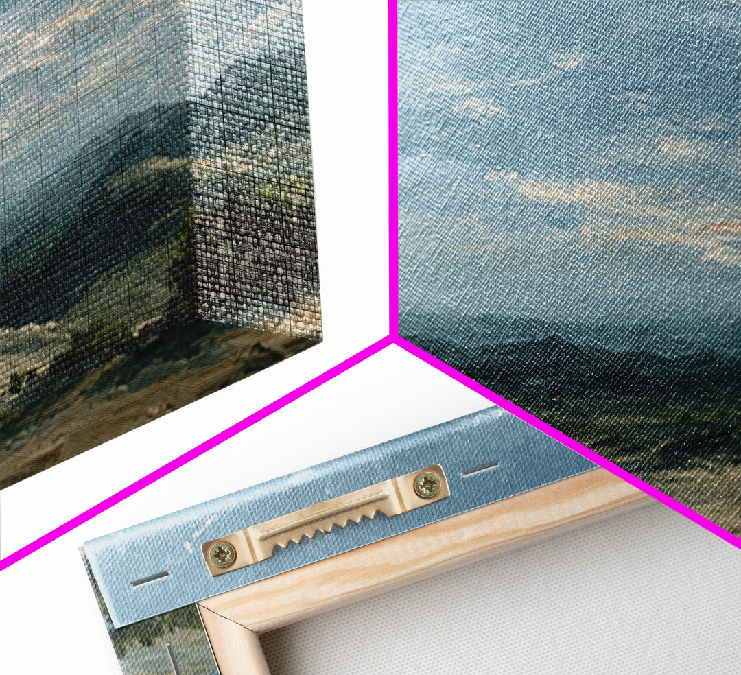 Desert Dunes under Pale Moon Framed Canvas Print, Landscape Art, Farmhouse Decor, Living Room Decor, Fine Art, Horizon, LAN-2x1-55