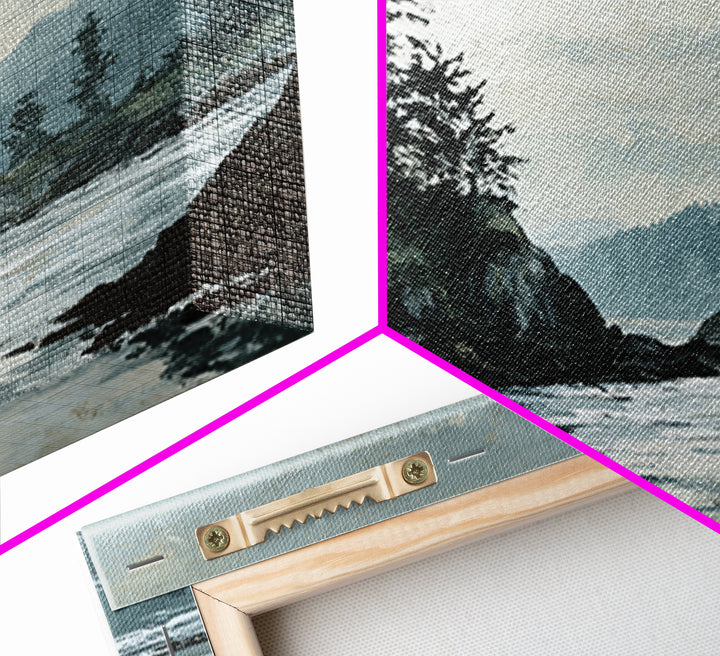 Volcanic Black Beach Canvas Print, Landscape Art, Art Prints, Living Room Decor, Fine Art, Horizon, Abstract Wall Art, LAN-2x1-58