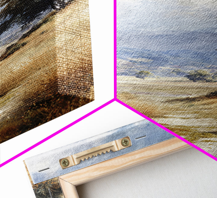 Old Country Road Framed Canvas Print, Landscape Art, Contemporary Art, Living Room Decor, Fine Art, Horizon, Original Art, LAN-2x3-4