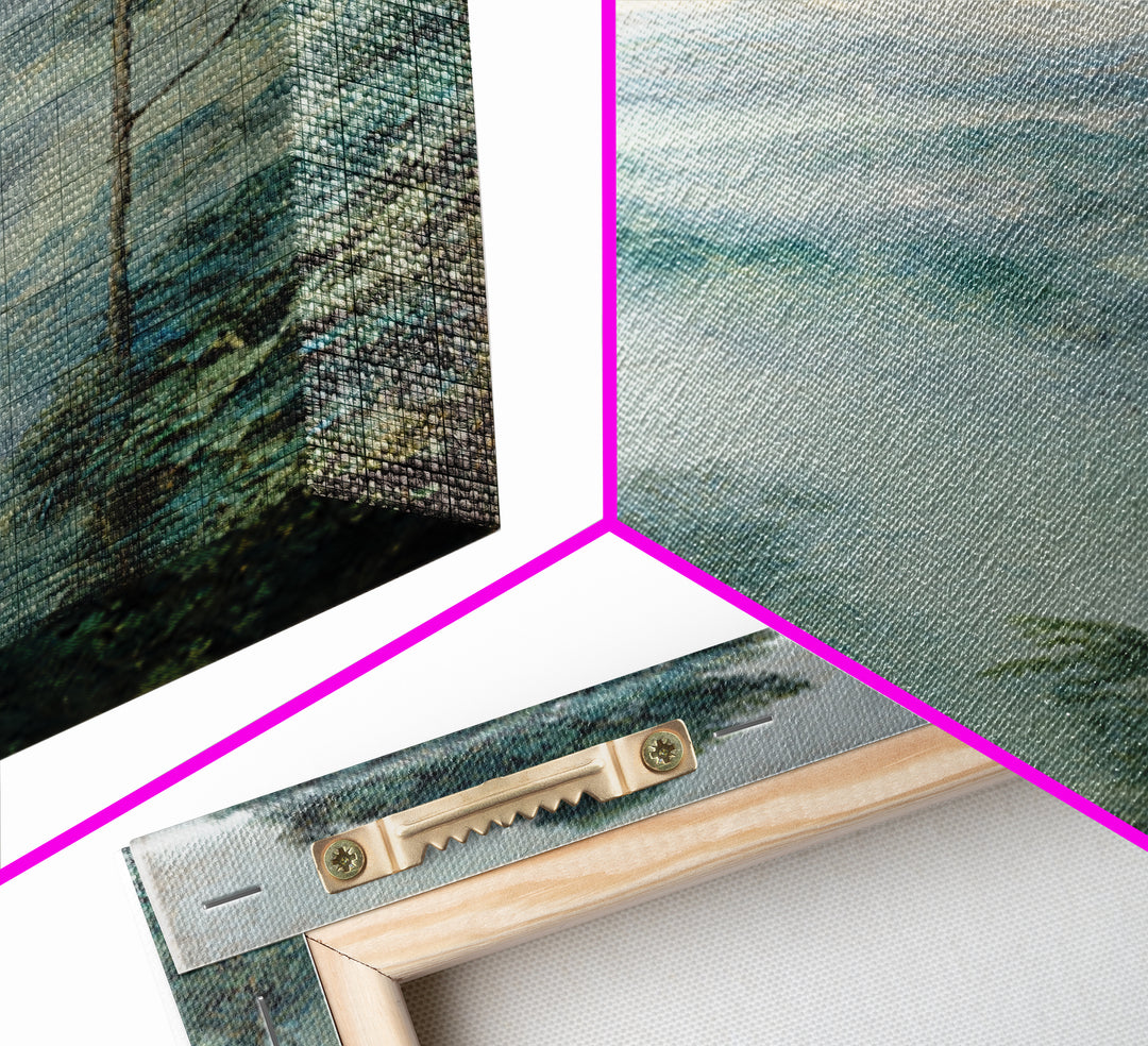 Tropical Jungle Waterfall Canvas Print, Landscape Art, Digital Art, Living Room Decor, Fine Art, Horizon, Boho Wall Art, LAN-2x3-72