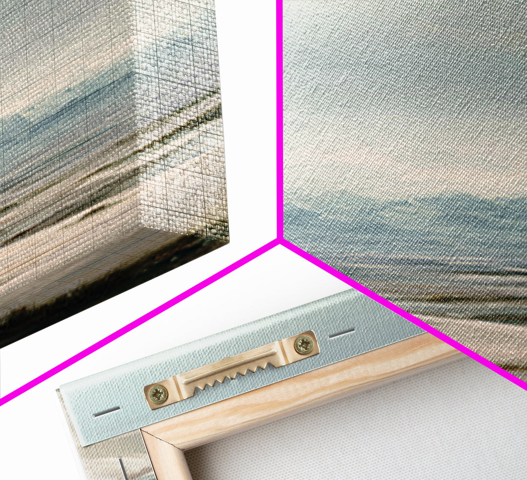 Desert Dunes under Pale Moon Canvas Print, Landscape Art, Set of 3 Prints, Living Room Decor, Fine Art, Horizon, LAN-2x3-91