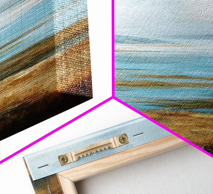 Fjord Landscape with Icy Blue Water Canvas Print, Landscape Art, Floral Wall Art, Living Room Decor, Fine Art, Horizon, LAN-2x3-95