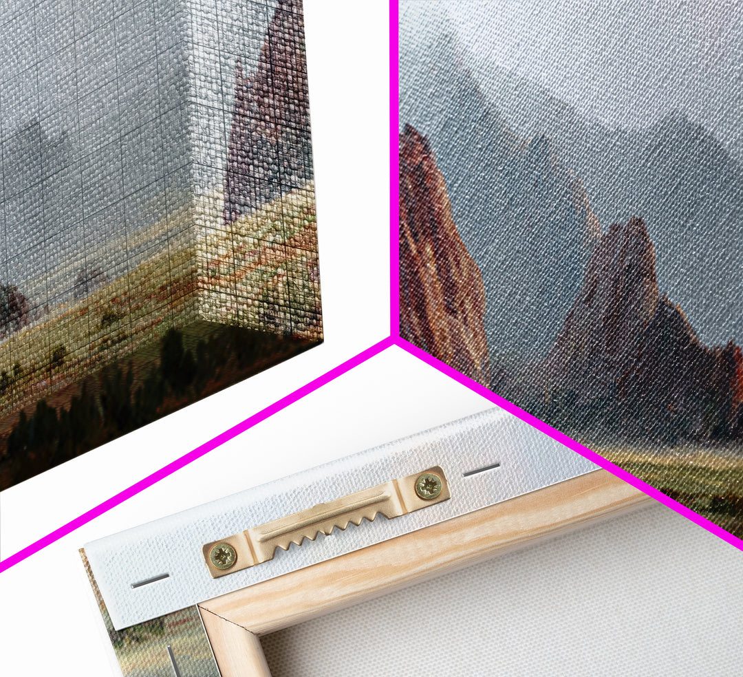 Red Canyon Walls Framed Canvas Print, Landscape Art, Gallery Decor, Living Room Decor, Fine Art, Horizon, Wall Art, Home Decor, LAN-3x1-69