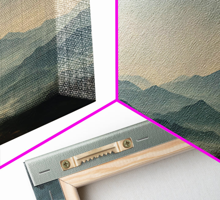 Rocky Scottish Highland Framed Canvas Print, Landscape Art, Set of 3 Prints, Living Room Decor, Fine Art, Horizon, LAN-3x1-81