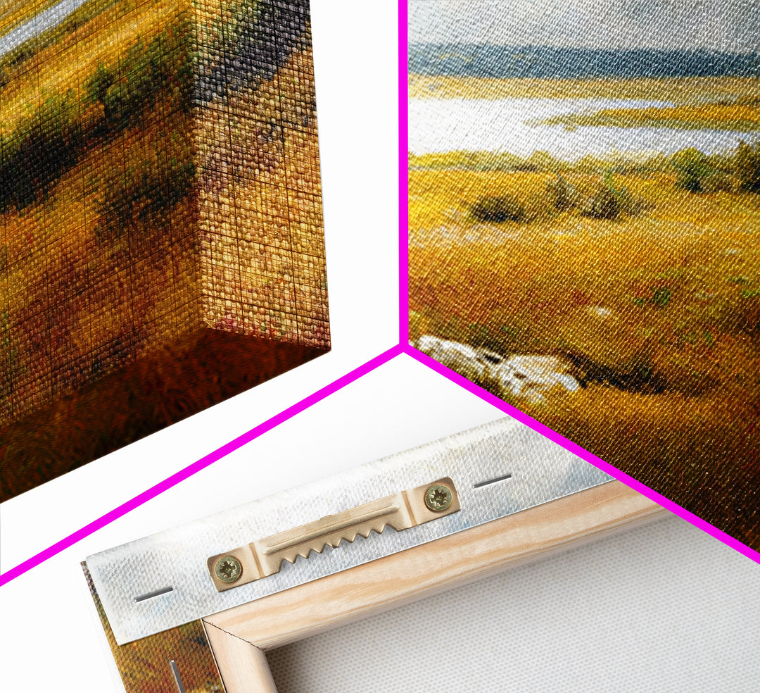 Storm Clouds over an Open Prairie Framed Canvas Print, Landscape Art, Digital Print, Living Room Decor, Fine Art, Horizon, LAN-3x2-55
