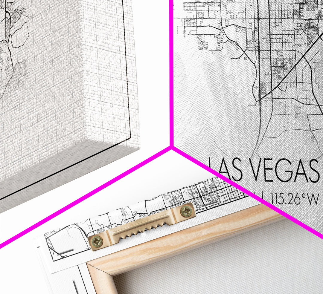 Las Vegas City Map, Nevada Map, Map Art, Modern Art, Wall Art, Canvas Art, Rustic Wall Décor, Minimalist Wall Art, Anniversary Gift, Office
