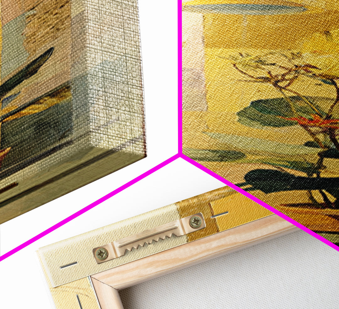 Rolling Library Ladder Framed Canvas Print, Library Art, Statement Artwork, Library Decor, Fine Art, Archive, Art Print, LIB-1x3-87