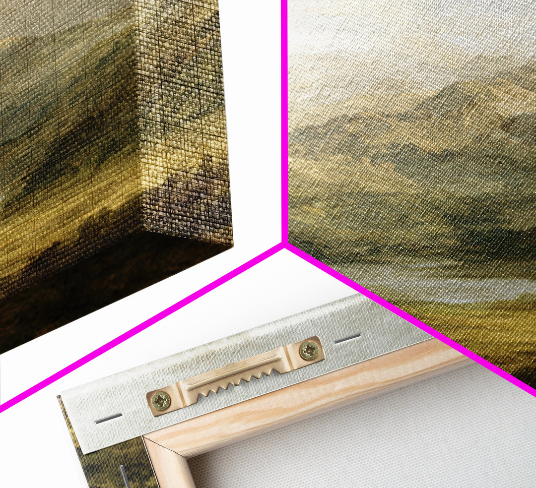 Classic Mountain Panorama for Cozy Interiors Canvas Print, Living Room Art, Abstract Art, Living Room Decor, Living, Boho Decor, LIR-1x1-16