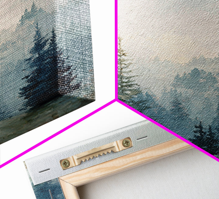 Minimal Scandinavian Forest Framed Canvas Print, Living Room Art, Boho Decor, Living Room Decor, Living, Digital Prints, LIR-1x1-37