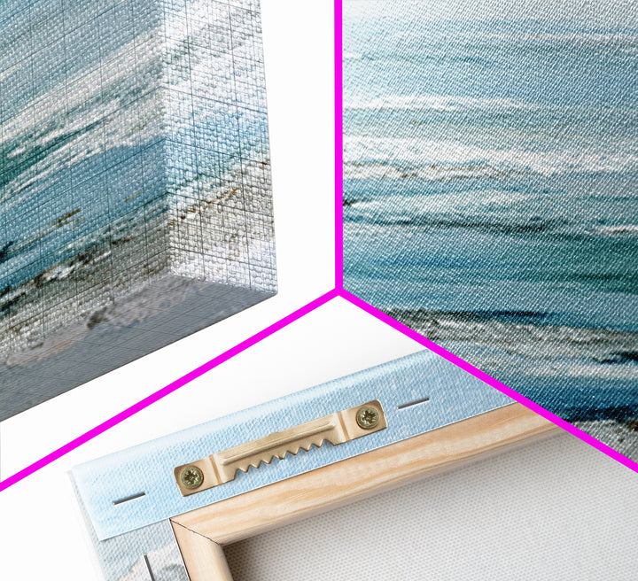 Coastal Aerial Shoreline Canvas Print, Living Room Art, Gallery Decor, Living Room Decor, Fine Art, Living, Wall Art, LIR-1x1-59