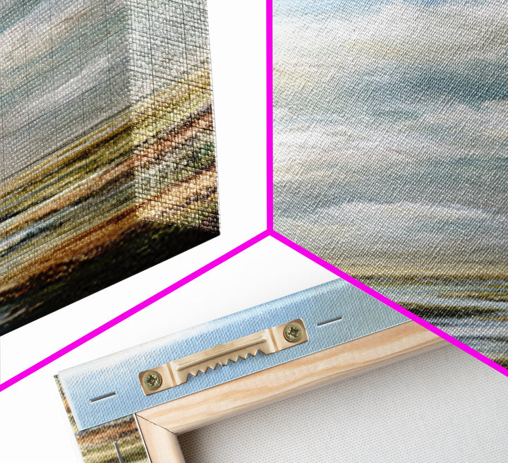 Large Cloudscape with Gentle Movement Canvas Print, Living Room Art, Mid Century Modern, Living Room Decor, Fine Art, Living, LIR-1x3-7