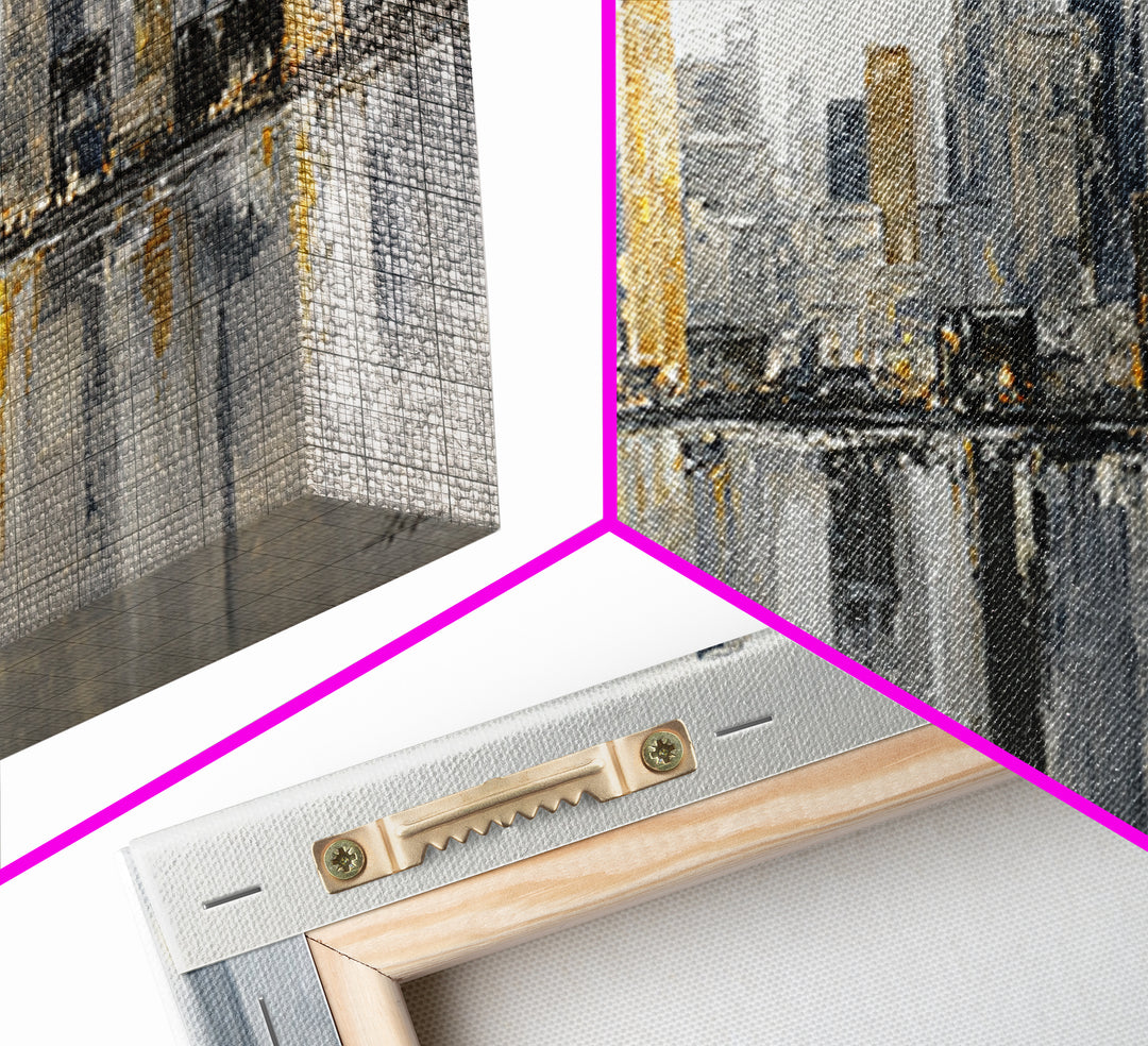 Modern City Skyline Framed Canvas Print, Living Room Art, Room Decor, Living Room Decor, Abstract Art, Living, Printable, LIR-2x1-18