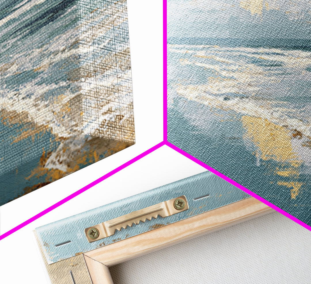 Moody Seascape for Dramatic Focal Point Canvas Print, Living Room Art, Living Room Decor, Abstract Art, Living, LIR-2x1-2