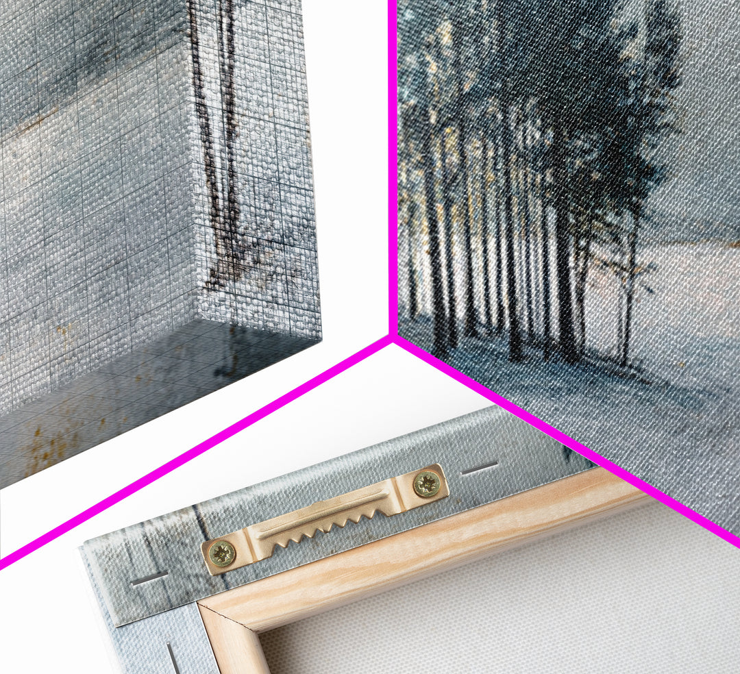 Minimal Scandinavian Forest Framed Canvas Print, Living Room Art, Painting, Living Room Decor, Fine Art, Living, Bedroom Decor, LIR-2x1-33