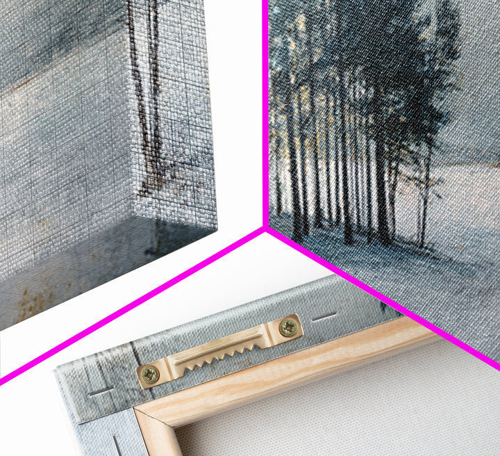 Minimal Scandinavian Forest Framed Canvas Print, Living Room Art, Painting, Living Room Decor, Fine Art, Living, Bedroom Decor, LIR-2x1-33