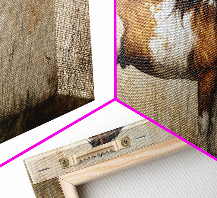 Contemporary Horse Portrait Canvas Print, Living Room Art, Painting, Living Room Decor, Fine Art, Living, Bedroom Decor, LIR-2x1-54