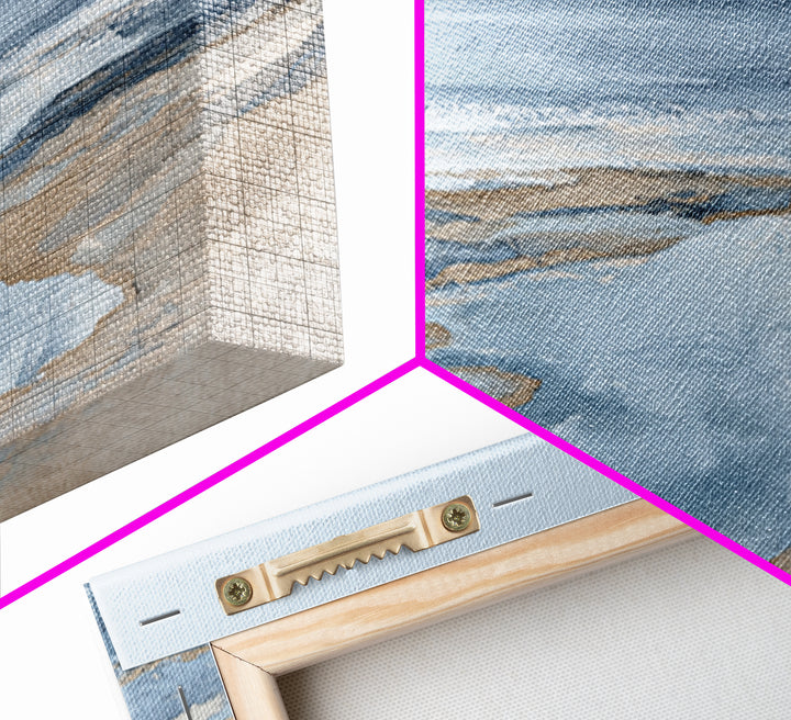 Coastal Aerial Shoreline Framed Canvas Print, Living Room Art, Digital Prints, Living Room Decor, Living, Apartment Decor, LIR-2x1-7