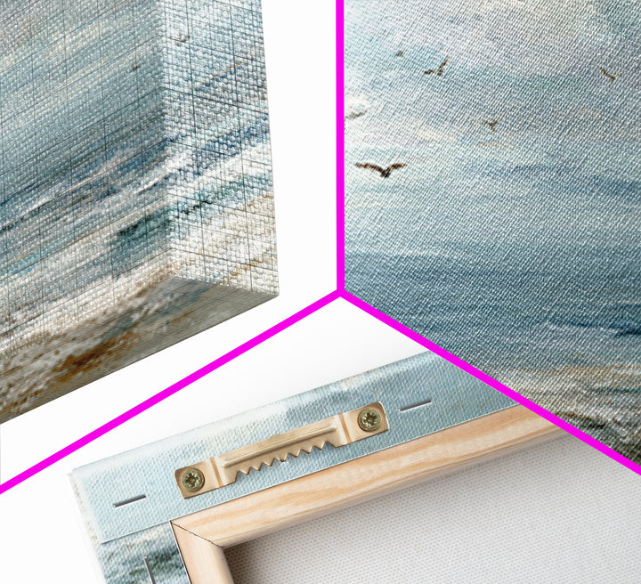 Coastal Aerial Shoreline Framed Canvas Print, Living Room Art, Living Room Wall Art, Living Room Decor, Fine Art, Living, LIR-2x1-79