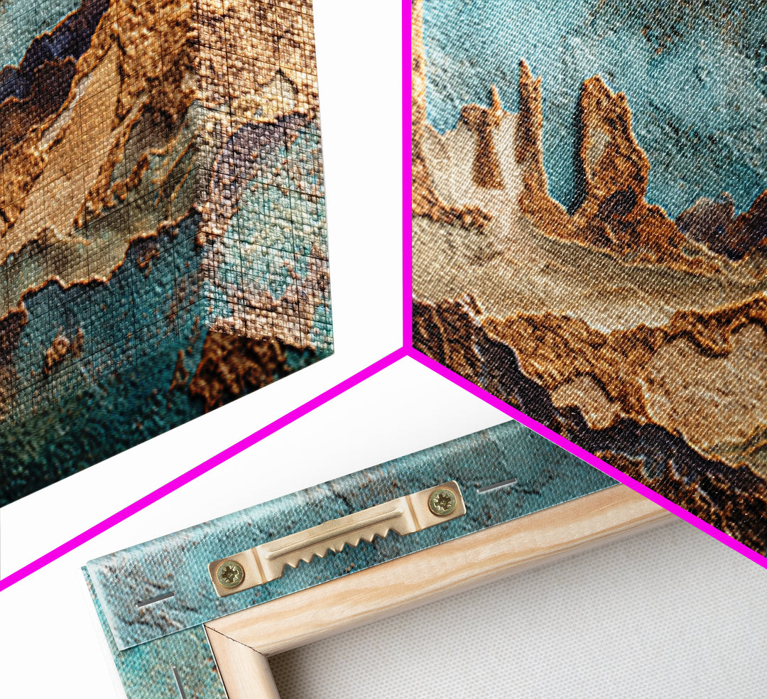 Earthy Desert Landscape Framed Canvas Print, Living Room Art, Luxury Decor, Living Room Decor, Fine Art, Living, Home, LIR-2x1-8