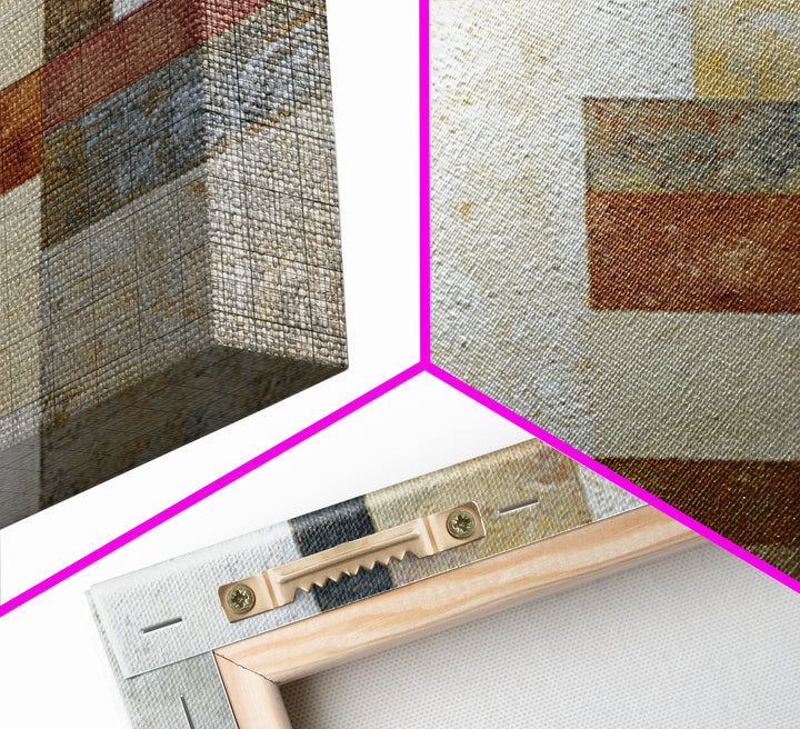 Mid Century Geometric Artwork Canvas Print, Living Room Art, Gallery Decor, Living Room Decor, Fine Art, Living, Wall Art, LIR-2x3-16