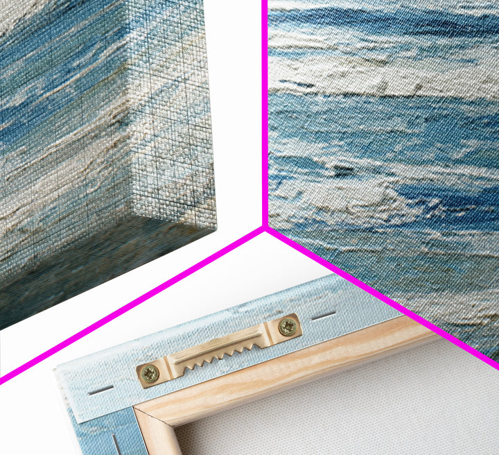 Coastal Aerial Shoreline Framed Canvas Print, Living Room Art, Contemporary Art, Living Room Decor, Fine Art, Living, LIR-2x3-19