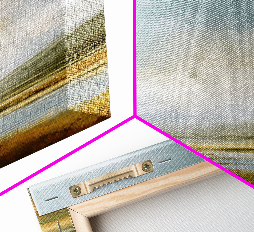 Large Cloudscape with Gentle Movement Framed Canvas Print, Living Room Art, Home, Living Room Decor, Oil Painting, Living, LIR-2x3-51