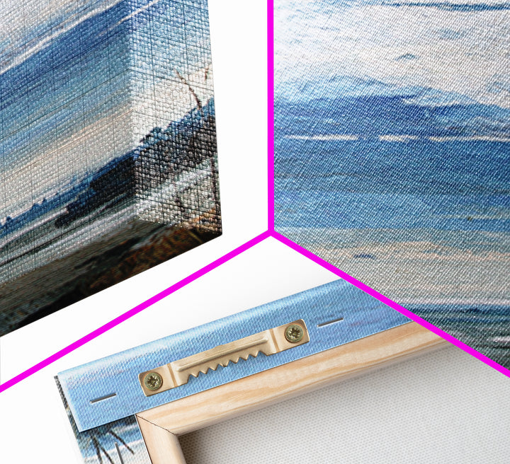 Modern Landscape with Expansive Calm Sky Framed Canvas Print, Living Room Art, Art Nouveau, Living Room Decor, Fine Art, Living, LIR-2x3-59