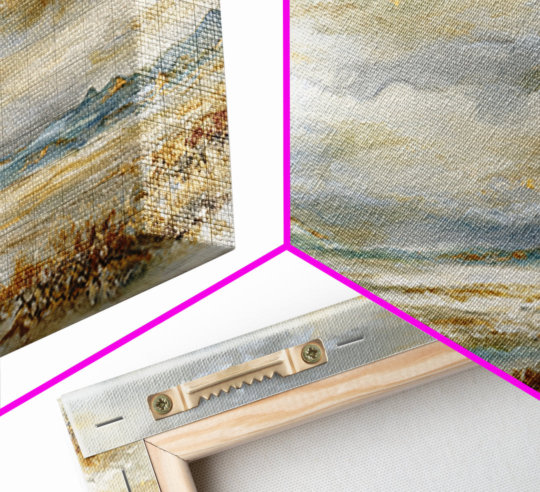 Large Cloudscape with Gentle Movement Canvas Print, Living Room Art, Minimalist Decor, Living Room Decor, Fine Art, Living, LIR-3x1-35