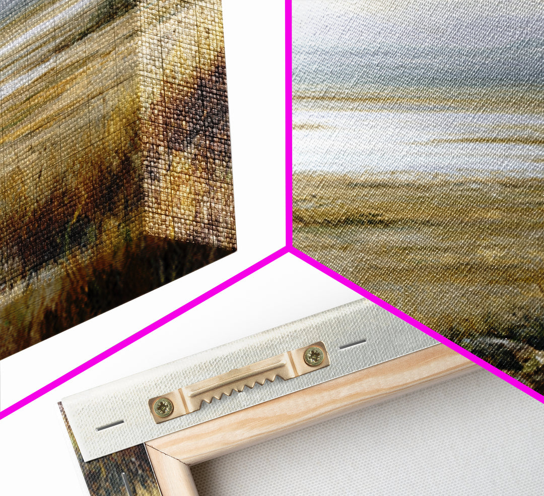 Modern Landscape with Expansive Calm Sky Framed Canvas Print, Living Room Art, Art Nouveau, Living Room Decor, Fine Art, Living, LIR-3x2-55