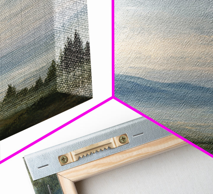 Modern Landscape with Expansive Calm Sky Framed Canvas Print, Living Room Art, Luxury Decor, Living Room Decor, Living, LIR-3x2-79