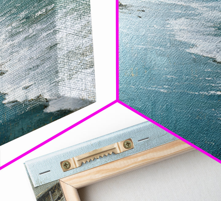 Moody Seascape for Dramatic Focal Point Framed Canvas Print, Living Room Art, Bedroom Wall Art, Living Room Decor, Oil Painting, LIR-3x2-82