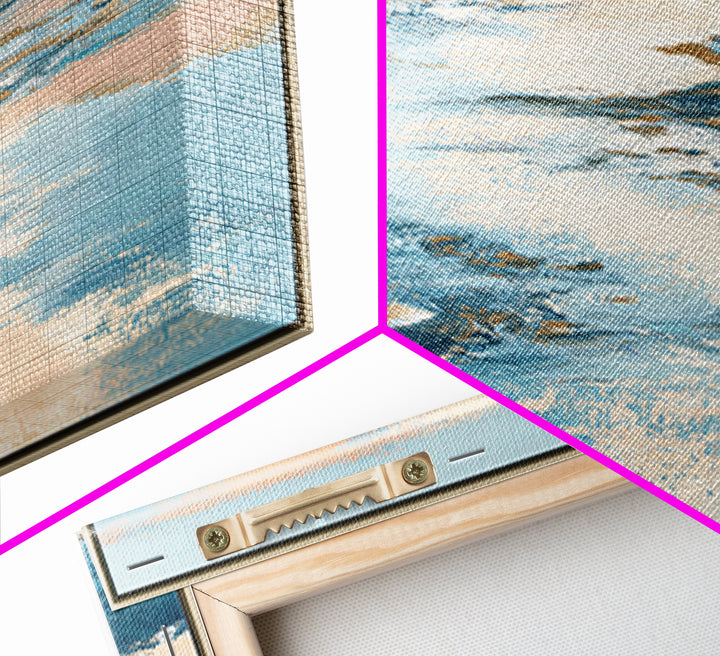 Coastal Aerial Shoreline Framed Canvas Print, Living Room Art, Art, Living Room Decor, Fine Art, Living, Art Nouveau, LIR-3x2-87